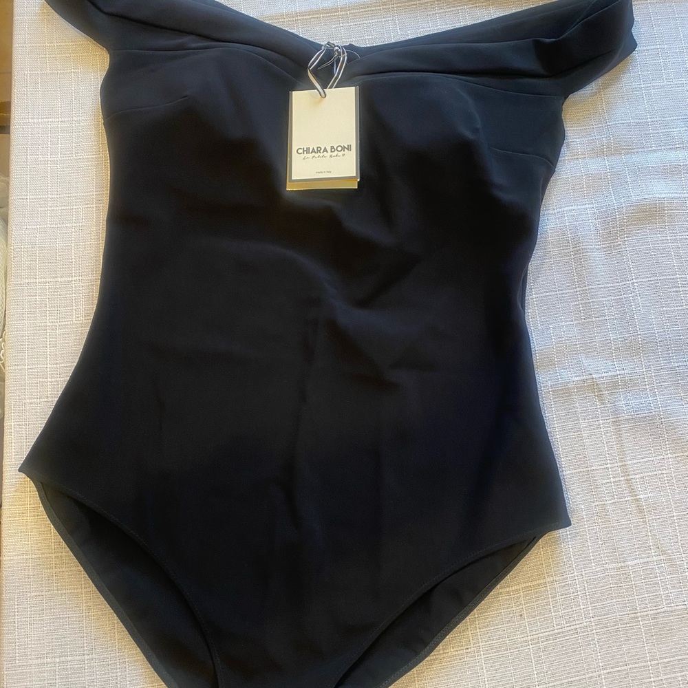 NWT Chiara Boni Anisiya Black Bathing Suit